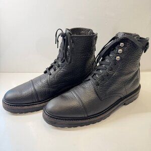 Belstaff Leather Lace-Up Boots – Made in Italy - US 10(M)